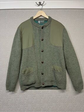 🆕 XL (56) Jagdstrickware Pure New Wool Men's Knit Button-Up Jacket Cardigan NWOT